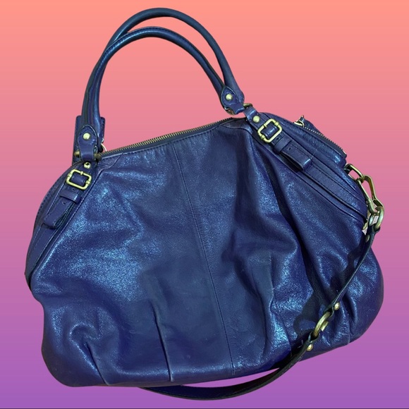 Grape COACH gold hardware purse - Picture 2 of 5